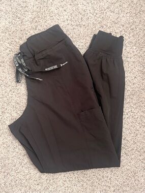 Med Couture Black Drawstring Jogger Pants